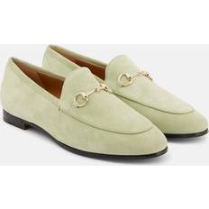 Gucci Green Low Shoes Gucci Jordaan Suede Loafers - Green