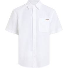 Calvin Klein Skjorter Calvin Klein Cotton Short Sleeve Shirt - White