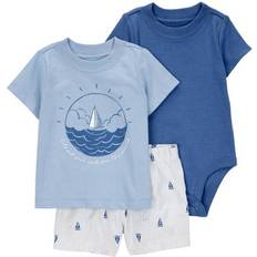 Carter's Infant Boys 3-Piece Sailboat Little Short Set - Blue