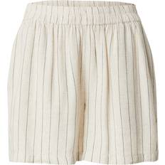 Dame - Hør Shorts Pieces Pcpia Shorts - Birch/Black