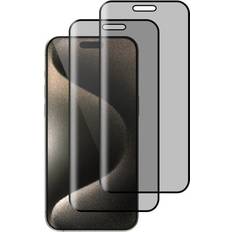 Simply Carbon Fiber Impact Series 2 Pack Privacy Screen Guard iPhone 16 Pro Max
