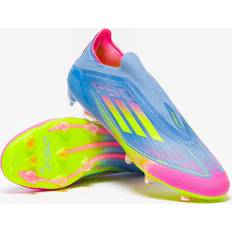 adidas F50 Elite Laceless Firm Ground Støvler - Blue Fusion/Lucid Lemon/Lucid Pink