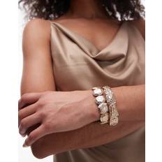 Topshop Beau 2 Pack Bracelets - Gold Tone