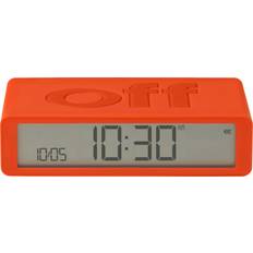 Lexon Alarm Clocks Lexon Flip Classic LCD Digital Alarm Clock Orange