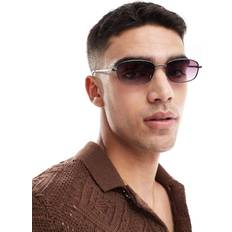 Pull&Bear Metal Frame Sunglasses - Purple Lens