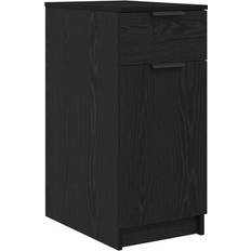 Svarta Förvaringsskåp vidaXL Skrivbordsskåp Svart Ek 33 x 50 x 75 cm Konstruerat Trä Förvaringsskåp