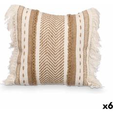 Gift Decor Kudde Brun Naturlig 45 x 16 x 45 cm 6-pack Komplett dekorationskudde Brun (45x45cm)