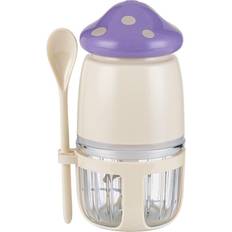 Goolrc Baby Food Processor Multifunctional Single Cup Purple 6 Leaf Steel Blade Puree Maker