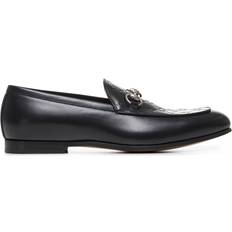 Gucci Sko Gucci Horsebit GG Debossed Leather Loafers - Black
