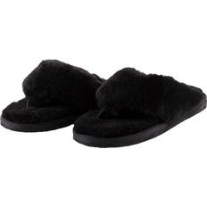 Shepherd Pernilla Fårskinnstofflor - Black