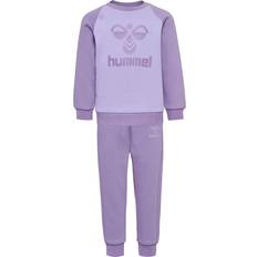 Lilla Tracksuits Børnetøj Hummel Hmlhumming Crewsuit Chalk - Violet