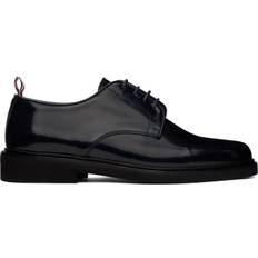 Blue Derby Thom Browne Calf Leather Uniform Derbys - Black