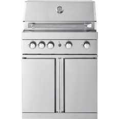 Stainless Collection Vapaasti Seisova Kaasugrilli 4 Poltinta Infrapunalämmitin