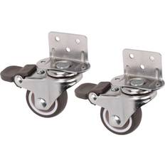 Tomtop Jms 2pcs Caster Wheels Low Noise 360 Degrees Rotating TPE Rubber Dustproof Casters with Brake