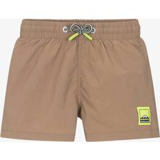 Bruna Badbyxor Barnkläder Molo Niko Solid Board Shorts Sandalwood - Brun