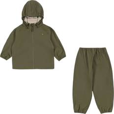 Konges Sløjd Plainy Regn Set Med Regnkläder - Burnt Olive