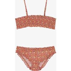Red Bikinis Children's Clothing Bonpoint Girls Smocked Floral Bikini - Multicoloured