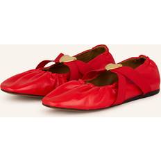 Claudie Pierlot Heart Elastic Ballet Flats - Red Poppy
