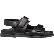 Geox Slippers & Sandals Geox Adelash C Leather Riptape Strap Sandals - Black