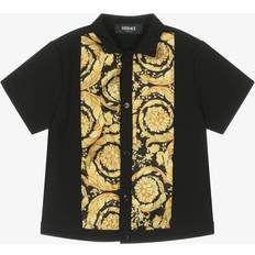 Black Shirts Children's Clothing Versace Barocco Shirt - Black/Gold