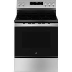 Ranges GE 5.3 Cu Ft Freestanding Electric Range with Crisp Mode and Express Preheat Stainless Steel
