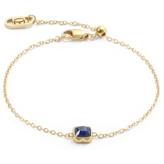 Lapis Bracelets Coeur de Lion Birthstone September Armband Lapislazuli - Gold