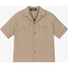 Beige Shirts Versace Junior Boys Seersucker Shirt - Beige