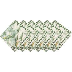Green Cloth Napkins C&F Home Parson Set of 6 20.0 In L X 20.0 In W Cloth Napkin Green, White, Yellow