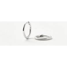 Missoma White Gold Earrings Missoma Fine Classic Mini Hoop Earrings - White Gold
