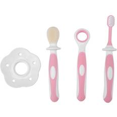 Baby Infant Soft Teether Training Toothbrush Set Pink