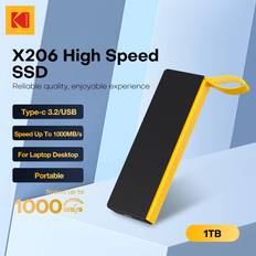 Kodak X206 Mini External SSD 128GB 256GB 512GB 1TB Hard Drive