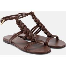 Gianvito Rossi Sandaler Gianvito Rossi Læder T-Bar Sandaler - Brun