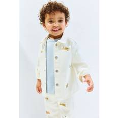 Babies Shirts Children's Clothing H&M Embroidery Detail Denim Shirt - White