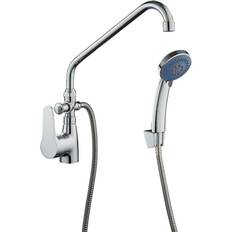 Silver Bath Taps & Shower Mixers Belfry Bathroom EISL Wall Mounted Bath Shower Mixer Silver