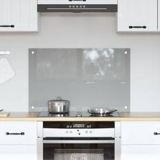 vidaXL Køkken Backsplash Lys Grå 80x50x0,6 cm Tempereret Glas Stænkplade 80cm