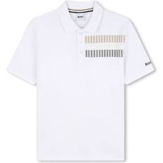 BOSS Boys Cotton Piqué Polo Shirt - White