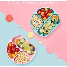 Silicone Plates & Bowls Tomtop Jms Silicone Baby Plates Unbreakable Divided Suction Plate