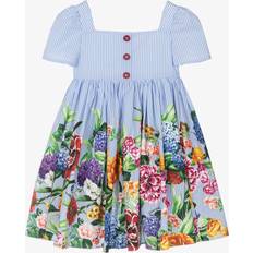 Dolce & Gabbana Girls Floral Dress Blue/White Stripe