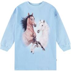 134/140 Kjoler Molo Cyrella Long-Sleeved Dress - Bleu Horses