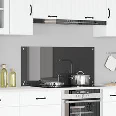 vidaXL Kitchen Splashback Dark Grey Glass 110 x 50 cm Splash Guard