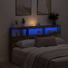 Cabinet With LED Black 220 x 17 x 102 cm