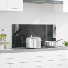 vidaXL Kitchen Backsplash Glass 40 x 90 cm Grey Splash Guard