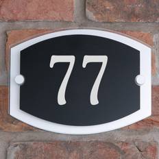 White Facade Numbers Dakota Fields 6 Inch Sigfried House Number 15cm H x 20cm W x 6cm D