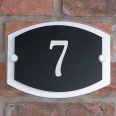 White Facade Numbers Dakota Fields 6 Inch Sigfried House Number 15cm H x 20cm W x 6cm D