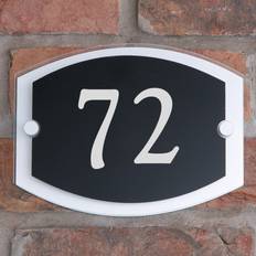 White Facade Numbers Dakota Fields 6 Inch Sigfried House Number 15cm H x 20cm W x 6cm D