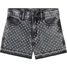 Kids Embellished Denim Shorts - Black