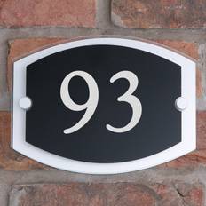 White Facade Numbers Dakota Fields 6 Inch Sigfried House Number 15cm H x 20cm W x 6cm D