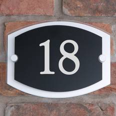 White Facade Numbers Dakota Fields 6 Inch Sigfried House Number 15cm H x 20cm W x 6cm D