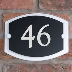 White Facade Numbers Dakota Fields 6 Inch Sigfried House Number 15cm H x 20cm W x 6cm D