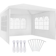 tectake Gazebo Barinas 3 Side Panels 3x3m White